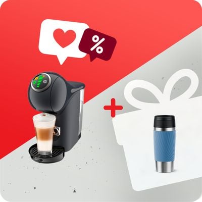 Pachet PROMO Espressor cu capsule Krups NESCAFÉ® Dolce Gusto® Genio S Plus KP340B10 & Termos Tefal Travel Mug Classic N2024510