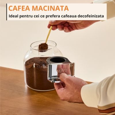 Pachet PROMO Espressor semi-automat Krups Coffee Crush SA4001E0 & Aparat pentru spumat laptele Krups XL100810