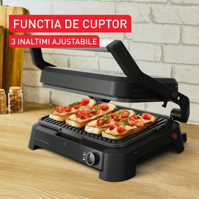 Pachet PROMO Gratar electric multifuncțional Tefal SuperGrill 3 in 1 XL GC520DE0 & Caserola Tefal ONEClick N1211110