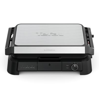Pachet PROMO Grătar electric multifuncțional Tefal SuperGrill 3 in 1 XL GC520DE0 & Presă pentru burgeri TEFAL K1851134
