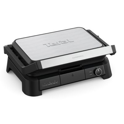 Pachet PROMO Grătar electric multifuncțional Tefal SuperGrill 3 in 1 XL GC520DE0 & Presă pentru burgeri TEFAL K1851134