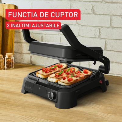 Pachet PROMO Gratar electric Tefal SuperGrill 3 in 1 GC510DE0 & Cantar de bucataraie Tefal Essential BC5504V0