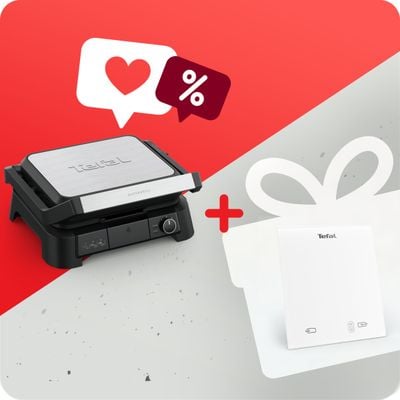 Pachet PROMO Gratar electric Tefal SuperGrill 3 in 1 GC510DE0 & Cantar de bucataraie Tefal Essential BC5504V0