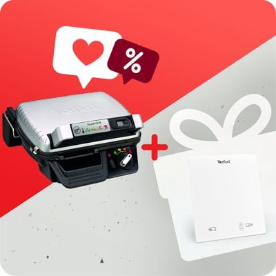 Pachet PROMO Gratar electric Tefal SuperGrill UC700 GC451B12 & Cantar de bucataraie Tefal Essential BC5504V0