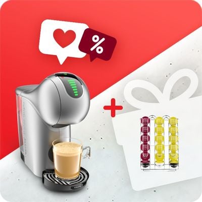 Pachet PROMO Espressor cu capsule Krups NESCAFÉ® Dolce Gusto® Genio S Touch KP440E10 & Suport pentru capsule KRUPS Nescafe Dolce Gusto XB201000