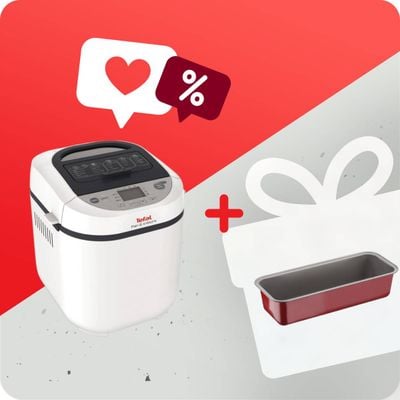 Pachet PROMO Mașină de pâine Tefal Pain et Tresors PF250135 & Formă de copt Tefal DeliBake J1640174