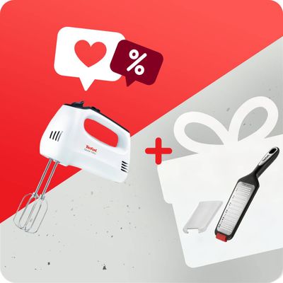 Pachet PROMO Mixer Tefal Quick Mix HT310138 & Răzătoare Tefal Ingenio K2070714