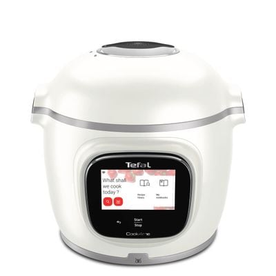 Pachet PROMO Multicooker inteligent Tefal Cook4me Touch Pro CY9441F2 & Sandwich maker multifuncțional Tefal Snack Collection 4 în 1 SW854D16