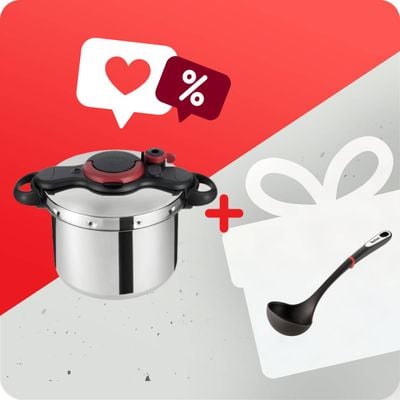 Pachet PROMO Oală sub presiune Tefal ClipsoMinut'® Easy P4624966 & Polonic Tefal Ingenio K2060114