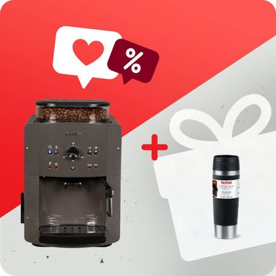 Pachet PROMO Espressor automat Krups Espresseria Automatic EA810B70 & Termos Tefal Travel Mug Classic N2022010