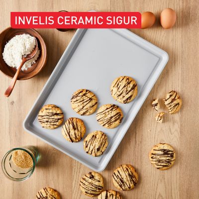 Pachet PROMO Set pentru copt Tefal Ceramik J175S804 & Cantar de bucatarie Tefal Optiss BC50D4V0