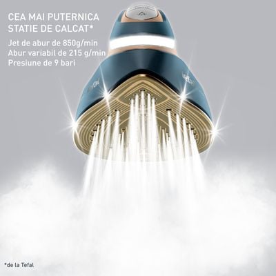 Pachet PROMO Stație de călcat de înaltă presiune Tefal Pro Express Vision Max GV9920E0 & Aparat pentru îndepărtarea scamelor JB1011E0