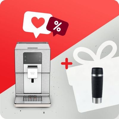 Pachet PROMO Espressor automat Krups Intuition Experience+ EA877A10 & Termos Tefal Travel Mug Classic N2022010