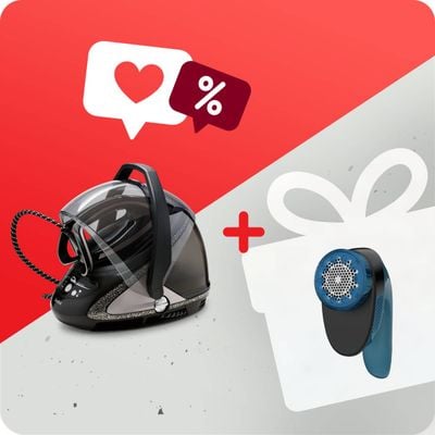 Pachet PROMO Stație de călcat de înaltă presiune Tefal Pro Express Ultimate+ GV9620E0 & Aparat pentru îndepărtarea scamelor Tefal JB1011E0