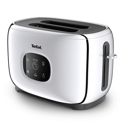Prăjitor de pâine Tefal Majestuo TT883D10, 1050W, 7 trepte de rumenire, funcție dezghețare, reîncălzire, tavă detașabilă firimituri, argintiu