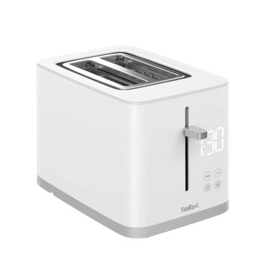 Prăjitor de pâine Tefal Sense TT693110, 850W, 4 funcții dedicate, 7 trepte de rumenire, fante cu lățime variabilă, tavă firimituri, alb