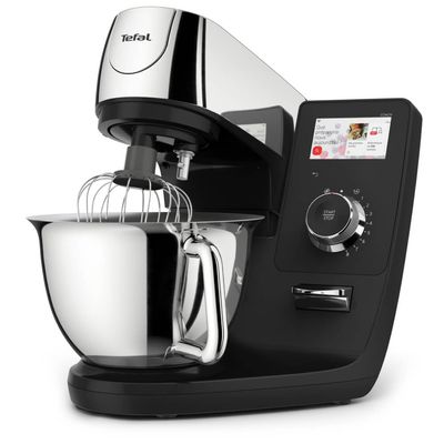 Robot de bucatarie Tefal i-Coach Touch QB950D38, 1200W, 5.5L, ecran tactil, 10 trepte de viteza, 21 programe, negru