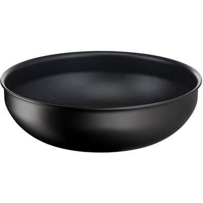 Set de 2 piese Tefal Ingenio Eco Resist L3979302, tigaie wok 26 cm, mâner detașabil, indicator Thermo Signal, înveliș antiaderent Titanium Anti-Scratch, compatibil cu inducția, negru