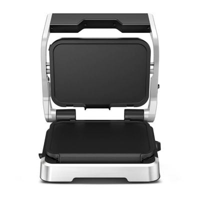 Set 2 plite plancha Tefal XA733810 antiaderente pentru grătar electric OptiGrill 4 în 1 și 2 în 1, seriile GC774xx, GC773xx, GC772xx, negru