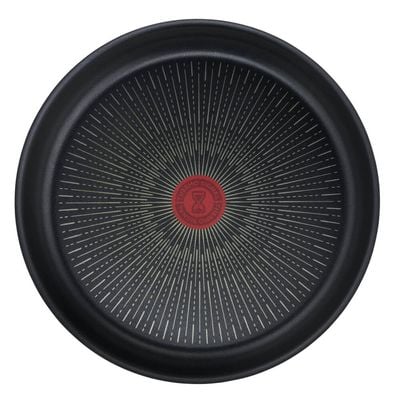 Set de 3 piese Tefal Ingenio Eco Resist L3979102, tigaie de 24/28 cm, mâner detașabil, înveliș antiaderent Titanium Anti-Scratch, indicator Thermo-Signal™, compatibil cu inducția