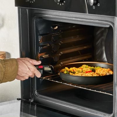 Set 3 piese Tefal Ingenio Excellence+ P0009653, tigaie de 22/26 cm, maner detasabil, tehnologie FUSIONCORE, Thermo-Signal&trade;, invelis antiaderent, aluminiu. inductie, negru