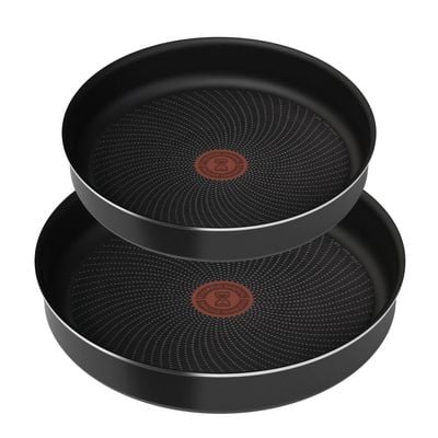 Set de 3 piese Tefal Ingenio Generous Cook L3129053, tigaie de 22/26 cm, mâner detașabil, indicator Thermo Signal, înveliș antiaderent Titanium