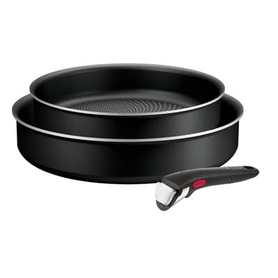 Set de 3 piese Tefal Ingenio Generous Cook L3129053, tigaie de 22/26 cm, m&acirc;ner detașabil, indicator Thermo Signal, &icirc;nveliș antiaderent Titanium