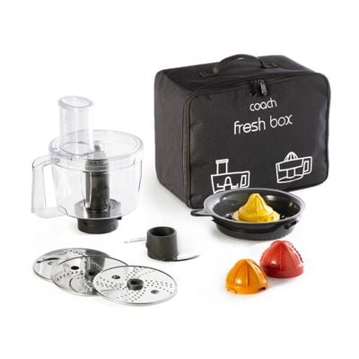 Set de 5 accesorii  5 in 1 Tefal Coach Fresh Box XF652038, maruntire, feliere, tocare, razuire si presare a citricelor 