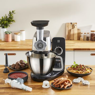 Set 5 accesorii Tefal Coach Meat & Pasta XF651038, pentru tocat carnea, preparare de Kebbe și carnati, coulis, paste si biscuiti