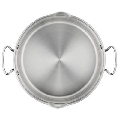 Set de 6 piese Tefal Duetto+ G719S655, oale cu capac de sticla 20 / 24 cm, cratiță cu capac de sticlă 16 cm, inox, inducție, inox, mânere nituite, margini turnare, gradații interioare, argintiu