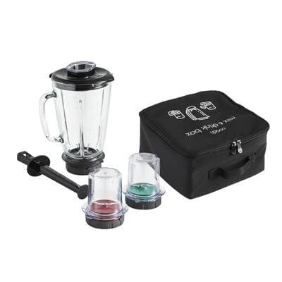 Set accesorii 5-in-1 pentru robot de bucatarie Tefal I-Coach Mix & Drink XF650038, zdrobire gheata, preparare smoothie, tocare si macinare