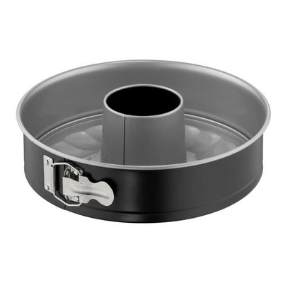 Set 3 piese pentru copt Tefal Easybake J174S274, formă rotundă cu margini detașabile 25 cm, bază pentru savarină, tavă dreptunghiulară 26cm, înveliș antiaderent, gri