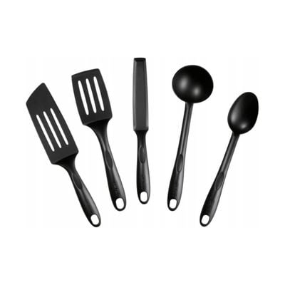 Set de 5 piese Tefal Bienvenue K001A504, rezistent la temperaturi înalte, nylon cu 15% fibră de sticlă, negru