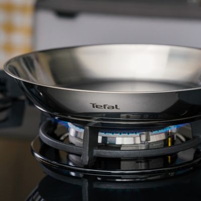 Set de tigăi cu 2 piese Tefal Duetto On B866S234, 24/28 cm, oțel inoxidabil, bază Thermo-Fusion™, inducție
