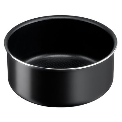 Set de 5 piese Ingenio Easy Cook&nbsp;& Clean L1539543, &icirc;nveliș antiaderent 100% sigur, Thermo-Signal&trade;, bază Diffusion+, m&acirc;ner detașabil, aluminiu, negru