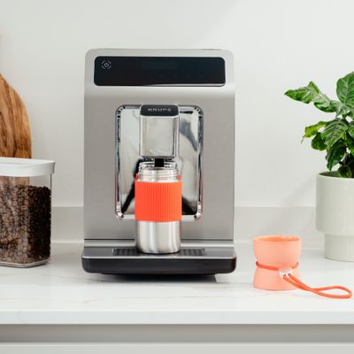 Termos Tefal beYou N2191510, inox, 0.36 L, 100% etanș, capac Quick Press, argintiu & portocaliu