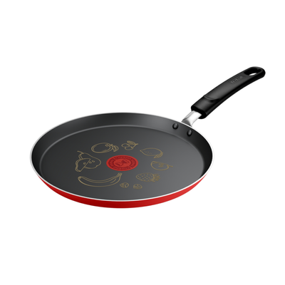 Tigaie de clătite Tefal Pancake Day B7021002, 25 cm, înveliș antiaderent, indicator Thermo-Signal, bază Difussion, roșu & negru