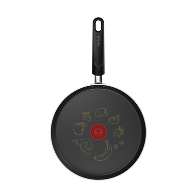Tigaie de clătite Tefal Pancake Day B7021002, 25 cm, înveliș antiaderent, indicator Thermo-Signal, bază Difussion, roșu & negru