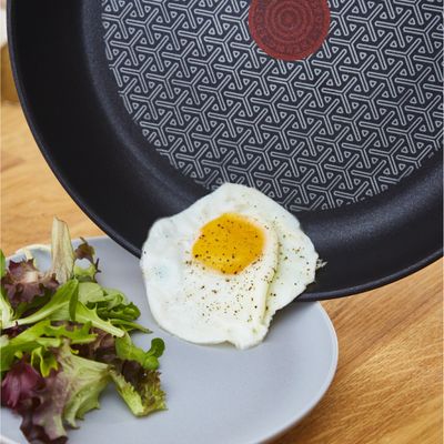 Tigaie Tefal Duetto On A7040463, 24 cm, otel inoxidabil, indicator Thermo-Spot™, baza Thermo-Fusion™, inductie, argintiu
