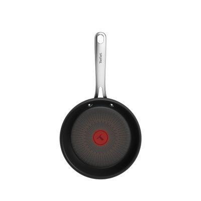 Tigaie Tefal Excellence+ G3300202, 20 cm, invelis antiaderent, tehnologie FUSIONCORE, Thermo-Signal™, maner nituit, aluminiu, inductie, negru