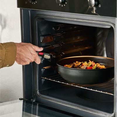 Tigaie Tefal Ingenio Excellence+ P0000424, 24 cm, invelis antiaderent, tehnologie FUSIONCORE, Thermo-Signal&trade;, aluminiu, inductie, negru