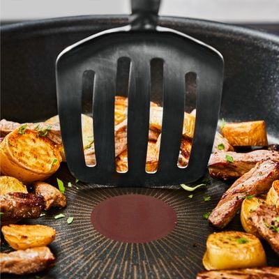 Tigaie Tefal Ingenio Excellence+ P0000524, 26 cm, invelis antiaderent, tehnologie FUSIONCORE, Thermo-Signal&trade;, aluminiu, inductie, negru