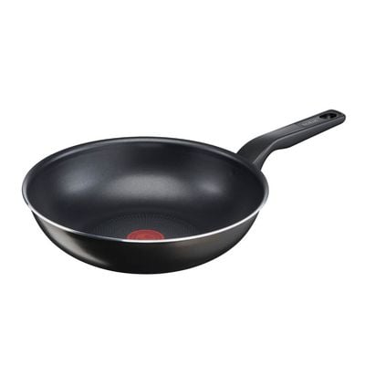 Tigaie wok Tefal XL Intense 28 cm C3841953, aluminiu, invelis antiaderent, 3.6L, tehnologia Thermo-Signal, maro