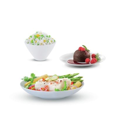 Aparat de gătit cu aburi Tefal Convenient Series VC140131, 2 vase, cronometru mecanic, 2 accesorii, 6 L, plastic, negru