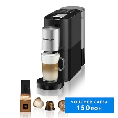 Espressor cu capsule Nespresso Krups Nespresso Atelier XN890831, 1500W, 19 bari, sistem de spumare a laptelui, 1L, negru