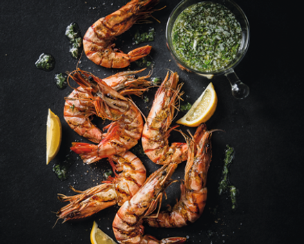 Creveți la grătar cu lămâie Creveți la grătar cu lămâie