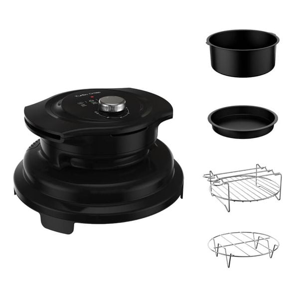 Accesoriu pentru gătire cu aer cald Tefal Turbo Crisp LF101810, 4 programe, temperatură ajustabilă, ecran LED, compatibil cu multicooker Turbo Cuisine, negru
