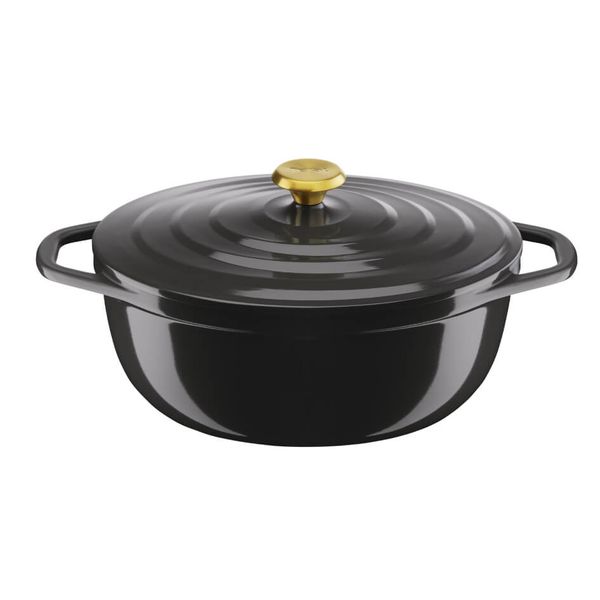 Cratiță cu capac Tefal Air E2558955, 5.7L, 30x23 cm, înveliș ceramic, inducție și cuptor, aluminiu turnat, negru Cratiță cu capac Tefal Air E2558955, 5.7L, 30x23 cm, înveliș ceramic, inducție și cuptor, aluminiu turnat, negru
