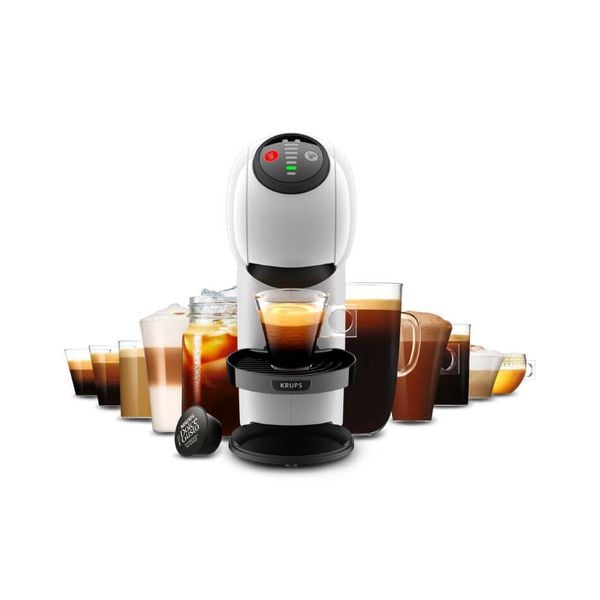 Espressor cu capsule KRUPS NESCAF&Eacute;&reg; Dolce Gusto&reg; Genio S KP243110, 1500W, 15 bari presiune, rezervor 0.8 L, funcție XL, peste 30 rețete băuturi, alb