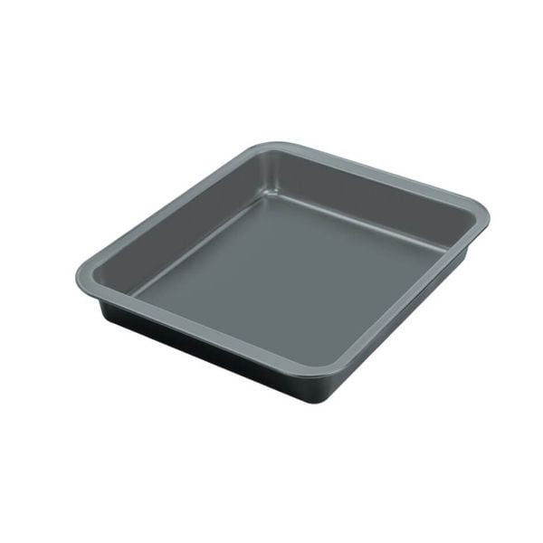 Tavă de copt Tefal Easybake J1744674, 29 x 23 cm, oțel carbon, &icirc;nveliș antiaderent, difuzie optimă a căldurii, gri